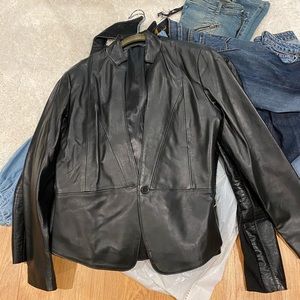 Leather blazer